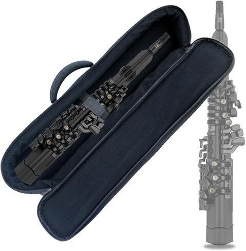 Soprano Saxophone Case with Strap and Handle Portable with Pocket Electric Wind Instrument Bag Carrying Bag Oxford Cloth in Kuwait