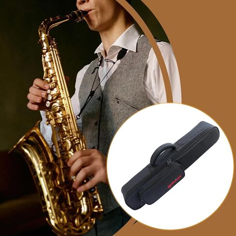Soprano Saxophone Case with Strap and Handle Portable with Pocket Electric Wind Instrument Bag Carrying Bag Oxford Cloth in Kuwait