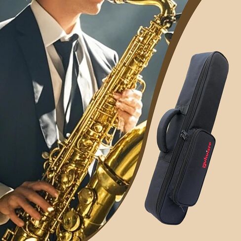 Soprano Saxophone Case with Strap and Handle Portable with Pocket Electric Wind Instrument Bag Carrying Bag Oxford Cloth in Kuwait