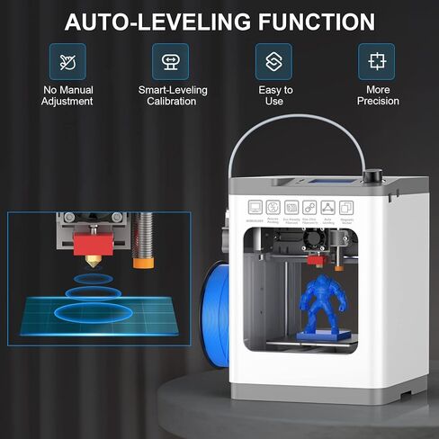 HEPHI3D Tina2 Fully Assemble 3D Printer Kit with 4 Colors Silk PLA Filament Bundle, Auto Leveling Bed Mini 3D Printers for Beginners and Kids, School, Office, Home Using in Kuwait