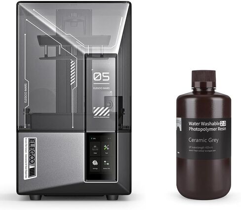 طابعة ELEGOO Mars 5 Ultra 9K MSLA الراتنج ثلاثية الأبعاد وELEGOO 1 كجم راتنج قابل للغسل بالماء 2.0 in Kuwait