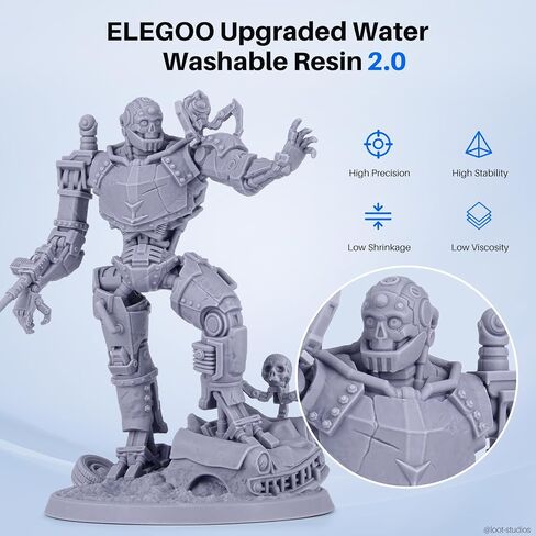 طابعة ELEGOO Mars 5 Ultra 9K MSLA الراتنج ثلاثية الأبعاد وELEGOO 1 كجم راتنج قابل للغسل بالماء 2.0 in Kuwait