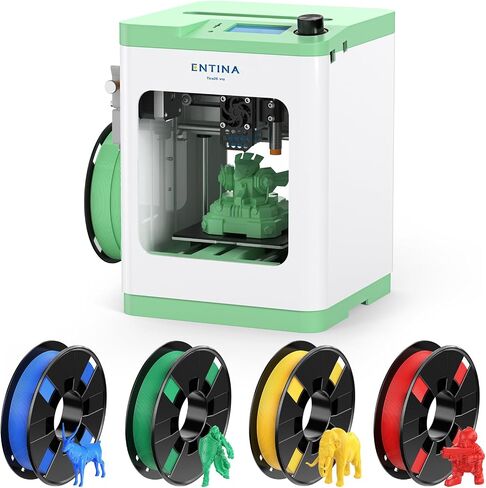 Entina Kids Mini APP Control 3D Printer & 4 Colors PLA Filament Bundle in Kuwait