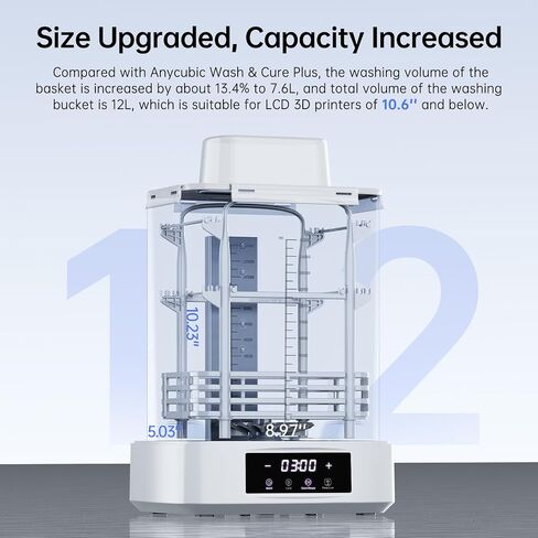 ANYCUBIC Photon Mono 4 Ultra، محطة غسيل وعلاج 3 Plus وراتنج عالي السرعة رمادي 1 كجم، حزم طابعة ثلاثية الأبعاد من الراتنج in Kuwait
