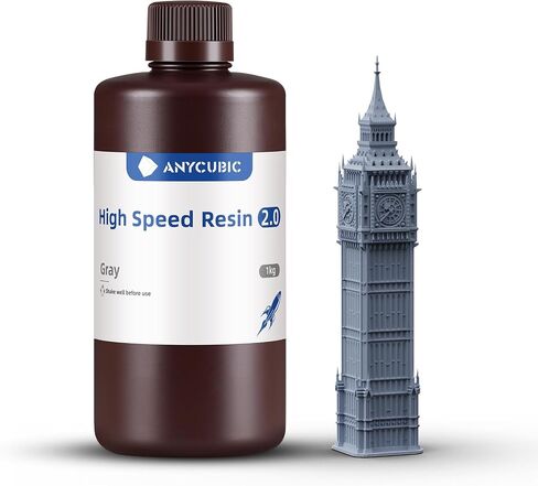 ANYCUBIC Photon Mono 4 Ultra، محطة غسيل وعلاج 3 Plus وراتنج عالي السرعة رمادي 1 كجم، حزم طابعة ثلاثية الأبعاد من الراتنج in Kuwait
