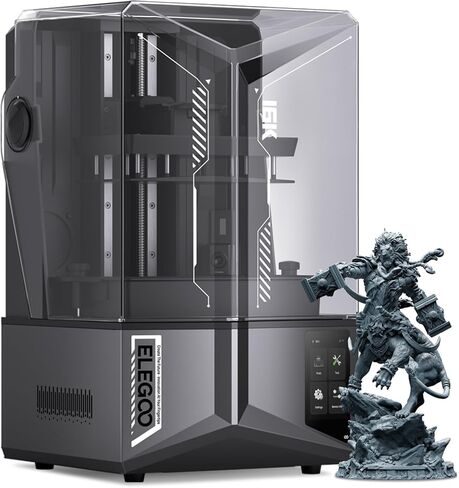 طابعة ELEGOO Saturn 4 Ultra 16K الراتنج ثلاثية الأبعاد MSLA ومحطة الغسيل والمعالجة ELEGOO Mercury Plus 3.0 in Kuwait