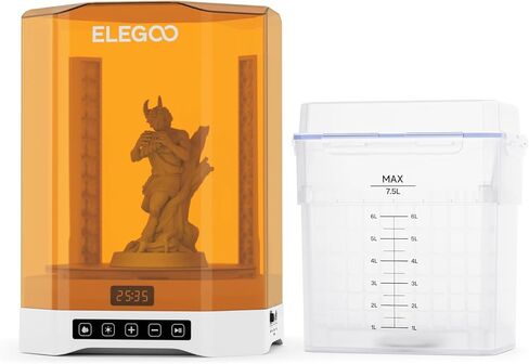 طابعة ELEGOO Saturn 4 Ultra 16K الراتنج ثلاثية الأبعاد MSLA ومحطة الغسيل والمعالجة ELEGOO Mercury Plus 3.0 in Kuwait