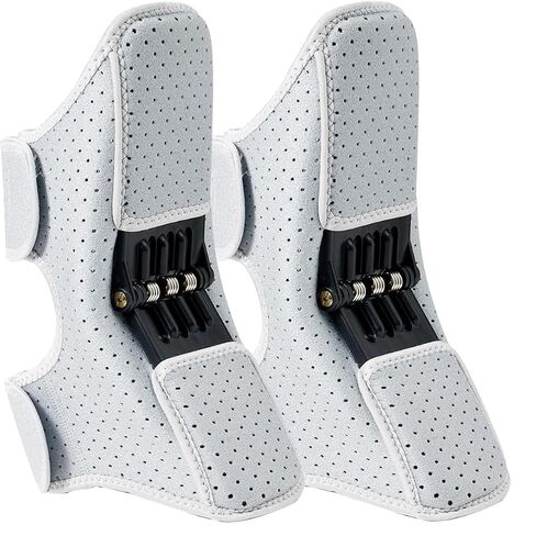 EUNOGO Ms 2 PCS Knee Protection Booster, Joint Support Spring Knee Stabilizer Pad with 3 Springs, Power Knee Stabilizer Pads for Men Women, Climbing, Squat, Volleyball(Gray,X-Large) in Kuwait