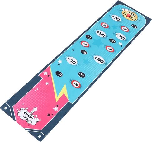 Tabletop Bowling Game Bowling Toy Desktop Set Portable Family Game Mat Indoor Play Strategic Hand Eye Coordination with Anti Slip Plastic Cloth for Kids Teens in Kuwait