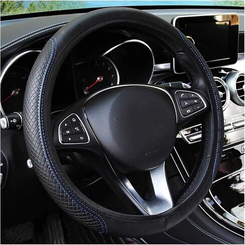 Wheel Protector Cover Car Steering Wheel Cover Skidproof Auto Steering- Anti-Slip Embossing Steering Protective Case Cover(Black) in Kuwait