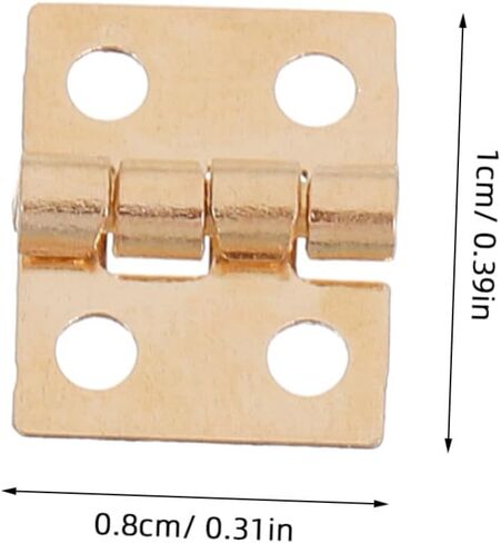 100pcs Mini Copper Butt Hinges Small Jewelry Box Support Hinges with Screws for Wooden Boxes Drawer and Craft Restoration in Kuwait