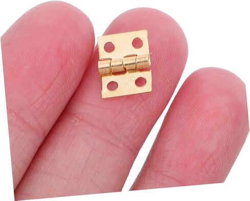 100pcs Mini Copper Butt Hinges Small Jewelry Box Support Hinges with Screws for Wooden Boxes Drawer and Craft Restoration in Kuwait