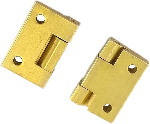 10pcs Mini Brass Hinges 19 * 12.5mm 4-Holes Butt Hinge 90 Degree Positioning Jewelry Box Wooden Wine Case Chest Fittings in Kuwait