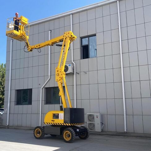 Hydraulic Mobile Lifting Platform Articulated Boom Lift Self Propelled Aerial Equipment Indoor Outdoor Maintenance Operation in Kuwait