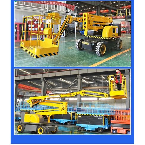 Articulated Boom Lift Hydraulic Mobile Platform Jib Support Crane Style Flexible Arm Elevating Equipment Construction Operation in Kuwait