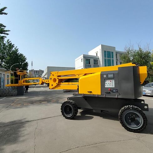 Articulated Boom Lift Hydraulic Mobile Platform Jib Support Crane Style Flexible Arm Elevating Equipment Construction Operation in Kuwait