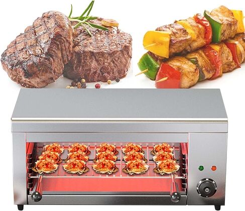 2000W Electric Cheese Melter Grill, Commercial Salamander Broiler Stainless Steel Countertop Salamander Broiler, Automatic Fish Vegetables Griddle, Salamander Oven in Kuwait