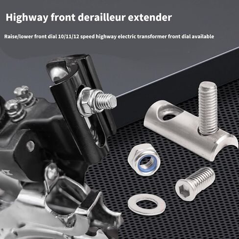 Road Bike Front Derailleur Extender Stainless Steels Front Dials Extender Front Derailleur Converter for R8000 R7000 R9100 in Kuwait