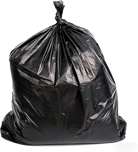 10 Pcs Extra Large Black Flat Mouth Trash Bags, 80x100cm 0.043mm Thickened Heavy Duty Plastic Garbage Bags for Commercial Sanitation & Property Use in Saudi Arabia