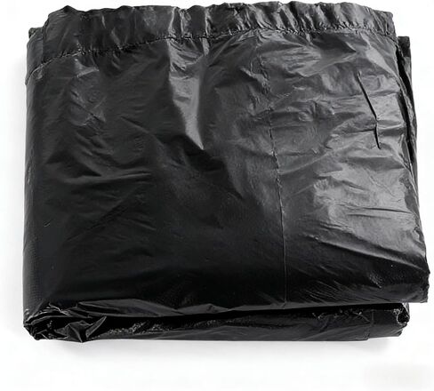 10 Pcs Extra Large Black Flat Mouth Trash Bags, 80x100cm 0.043mm Thickened Heavy Duty Plastic Garbage Bags for Commercial Sanitation & Property Use in Saudi Arabia