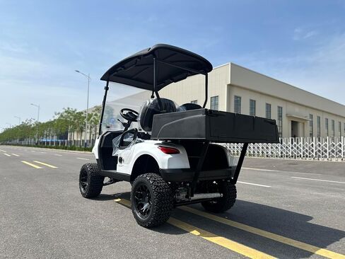 عربات جولف GO UP ذات مقعدين مع أسرة شحن بلاستيكية (أبيض) in Kuwait