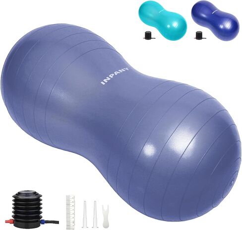 INPANY Peanut Ball - Exercise Ball for Labor Birthing, Anti-Burst Physical Therapy for Kids, Core Strength, Flexible Seating, Home & Gym Fintness, Sensory Chair Wiggle Seat for Girls and Boys in Kuwait