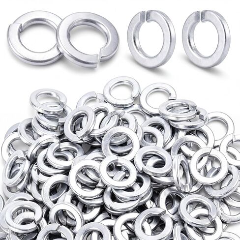 Moxweyeni 200 Pack 1/2 Split Lock Washer Hot Dip Galvanized Steel Low Carbon Steel Vibration Damping Bolts and Bolt Locking Washers for Indoor and Outdoor Projects Construction Applications in Saudi Arabia