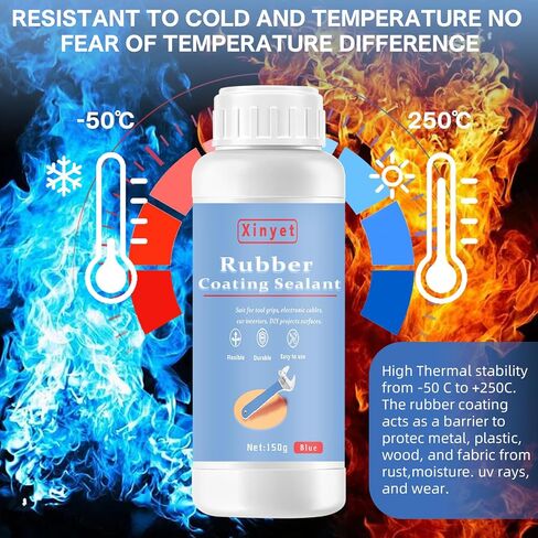 150ml Tool Dip Rubber Coating, Rubber Dip for Tools, Flexible Peelable Protective Coating, Waterproof, Slip Resistance, Breathable for Pliers and Tools DIY Craft, Blue in Kuwait