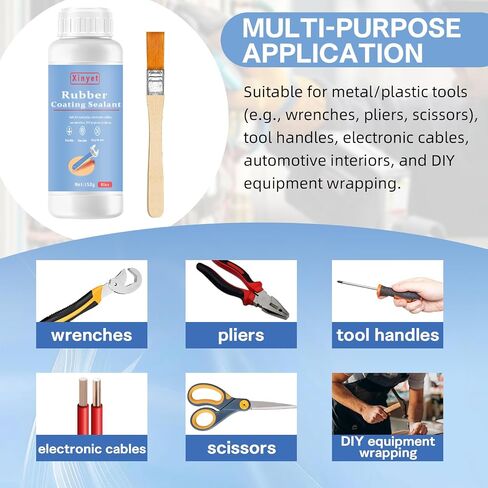 150ml Tool Dip Rubber Coating, Rubber Dip for Tools, Flexible Peelable Protective Coating, Waterproof, Slip Resistance, Breathable for Pliers and Tools DIY Craft, Blue in Kuwait