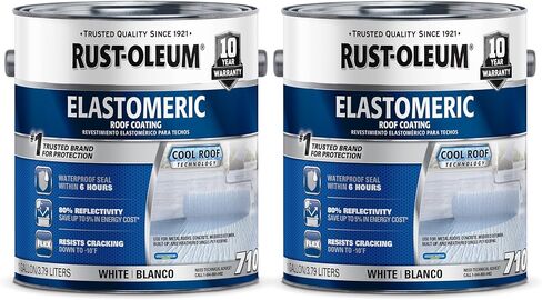 Rust-Oleum 710 Elastomeric Roof Coating, Gallon, White, 2 Pack in Kuwait