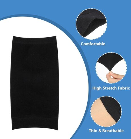 6Pcs Forearm Tattoo Cover Sleeve, Black Arms Tattoo Cover up for Men Women | Forearm Tattoo Cover Sleeve, Black Nylon Tattoo Cover up Sleeve to Cover Arms for Men & Women (7.9 x 3.9 Inches) in Kuwait