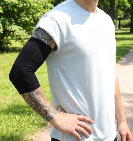6Pcs Forearm Tattoo Cover Sleeve, Black Arms Tattoo Cover up for Men Women | Forearm Tattoo Cover Sleeve, Black Nylon Tattoo Cover up Sleeve to Cover Arms for Men & Women (7.9 x 3.9 Inches) in Kuwait