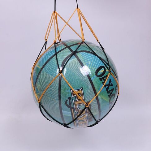 4 Pack Basketball Bag Drawstring Single Ball Net Mesh Storage Organizer Carrier Carrying Hanging Bags with Air Pump Inflation Needle For Soccer Balls Football Volleyball Basket Ball Sports in Kuwait
