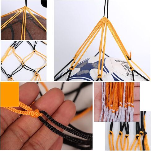 4 Pack Basketball Bag Drawstring Single Ball Net Mesh Storage Organizer Carrier Carrying Hanging Bags with Air Pump Inflation Needle For Soccer Balls Football Volleyball Basket Ball Sports in Kuwait