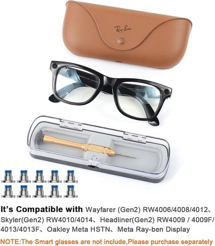 Screw Kit & Screwdriver For Ray-Ban Meta Wayfarer/Skyler/Headliner (Gen 2) and Oakley Meta HSTN Smart Glasses Accessories, Replacement Smart Sunglasses Temple Screws in Kuwait