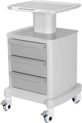 Dental Scanner Cart with 3 Drawers & 4 Wheels & 1 Top Tray Medical Trolley Cart 66 LBS Load for Hospital Clinic Salon Spa Office Bedroom in Kuwait