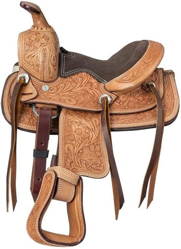 8 "بوصة الجلود الغربية برميل الحصان السرج مصغرة الشباب الاطفال درب المهر تك مجموعة Headstall الثدي طوق و مقاليد ST-WKS-057 in Kuwait