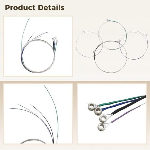 2 Sets Viola Replacement Strings, A D G C, Stainless Steel Core, Nickel Plated Ball Ends, Nickel Chromium Wound, 25.6 Inches Playing Length, Musical Instrument Parts in Kuwait