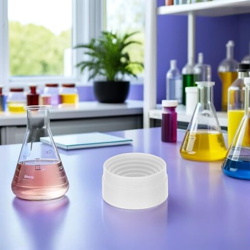 Sturdy Plastic Flask Stand Round Bottom Laboratory Glassware, 50ml to 1000ml Capacity with Widened Concentric Ring Base and Enhanced Stability, for Heating Mantles and Busy in Kuwait