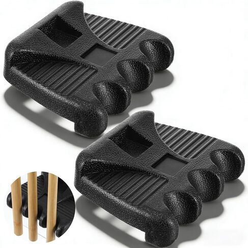 2-Pack 3 Holes Pool Cue Holder Portable Weighted Pool Stick Holders with Chalk Holder Non-Slip Billiard Cue Rest for Table Edge Mini Pvc Billiards Accessories in Kuwait