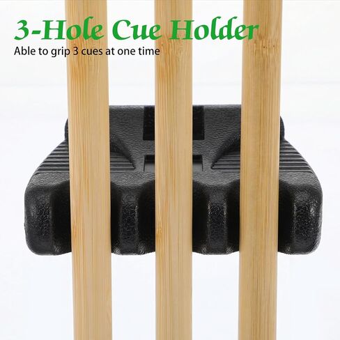 2-Pack 3 Holes Pool Cue Holder Portable Weighted Pool Stick Holders with Chalk Holder Non-Slip Billiard Cue Rest for Table Edge Mini Pvc Billiards Accessories in Kuwait