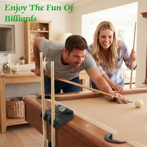2-Pack 3 Holes Pool Cue Holder Portable Weighted Pool Stick Holders with Chalk Holder Non-Slip Billiard Cue Rest for Table Edge Mini Pvc Billiards Accessories in Kuwait