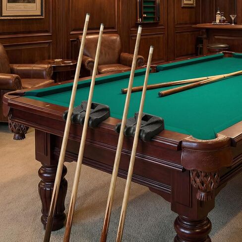 2-Pack 3 Holes Pool Cue Holder Portable Weighted Pool Stick Holders with Chalk Holder Non-Slip Billiard Cue Rest for Table Edge Mini Pvc Billiards Accessories in Kuwait