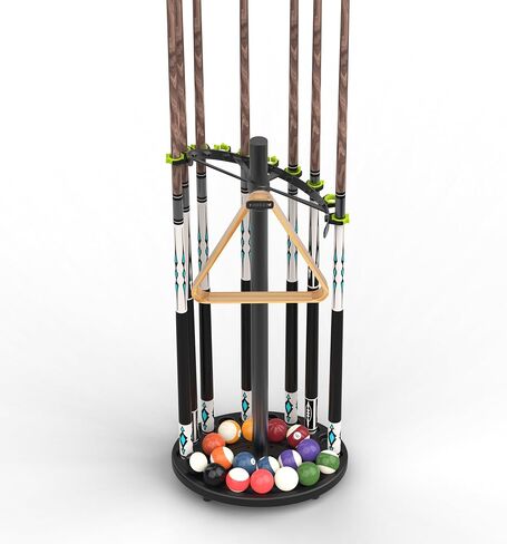 Hikeen Heavy Duty Pool Stick Holder Holds 10 Sticks with Steel Frame,Simple Installation and Storage Organizer Pool Cue Holder,Mental Pool Cue Rack for Game Room, Billiard Club in Kuwait