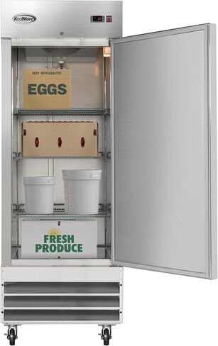 KoolMore 29 in. One Door Commercial Reach-in Refrigerator, 23 cu. ft. ETL Listed in Stainless-Steel (RIR-1D-SS) in Kuwait