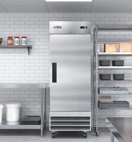 KoolMore 29 in. One Door Commercial Reach-in Refrigerator, 23 cu. ft. ETL Listed in Stainless-Steel (RIR-1D-SS) in Kuwait