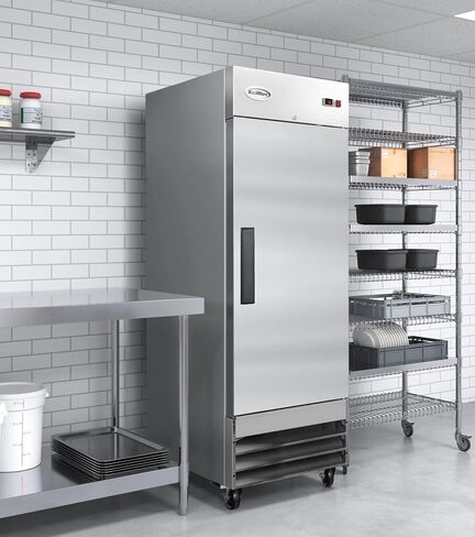 KoolMore 29 in. One Door Commercial Reach-in Refrigerator, 23 cu. ft. ETL Listed in Stainless-Steel (RIR-1D-SS) in Kuwait