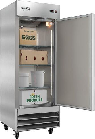 KoolMore 29 in. One Door Commercial Reach-in Refrigerator, 23 cu. ft. ETL Listed in Stainless-Steel (RIR-1D-SS) in Kuwait