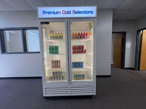 Commercial Flower Refrigerator Floral Display Cooler, 2 Glass Doors Fridge With LED Light Adjustable Shelves,ETLSanitation Approval,40" Wide, Adjustable Shelves & Wheels Included in Kuwait