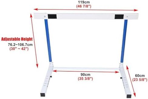 حواجز ارتفاع قابلة للتعديل، حواجز سرعة قابلة للتعديل 76-106 سم، حواجز المسار والميدان الاحترافية للأطفال البالغين، معدات تدريب على حواجز العوائق معدنية، A in Kuwait